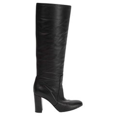 Gianvito Rossi - Bottes montantes à bout rond en cuir noir pour femme