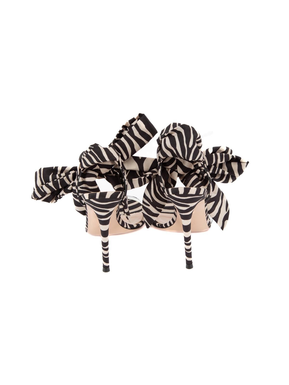 Gianvito Rossi Women's Zebra Design Heeled Sandals In New Condition In London, GB
