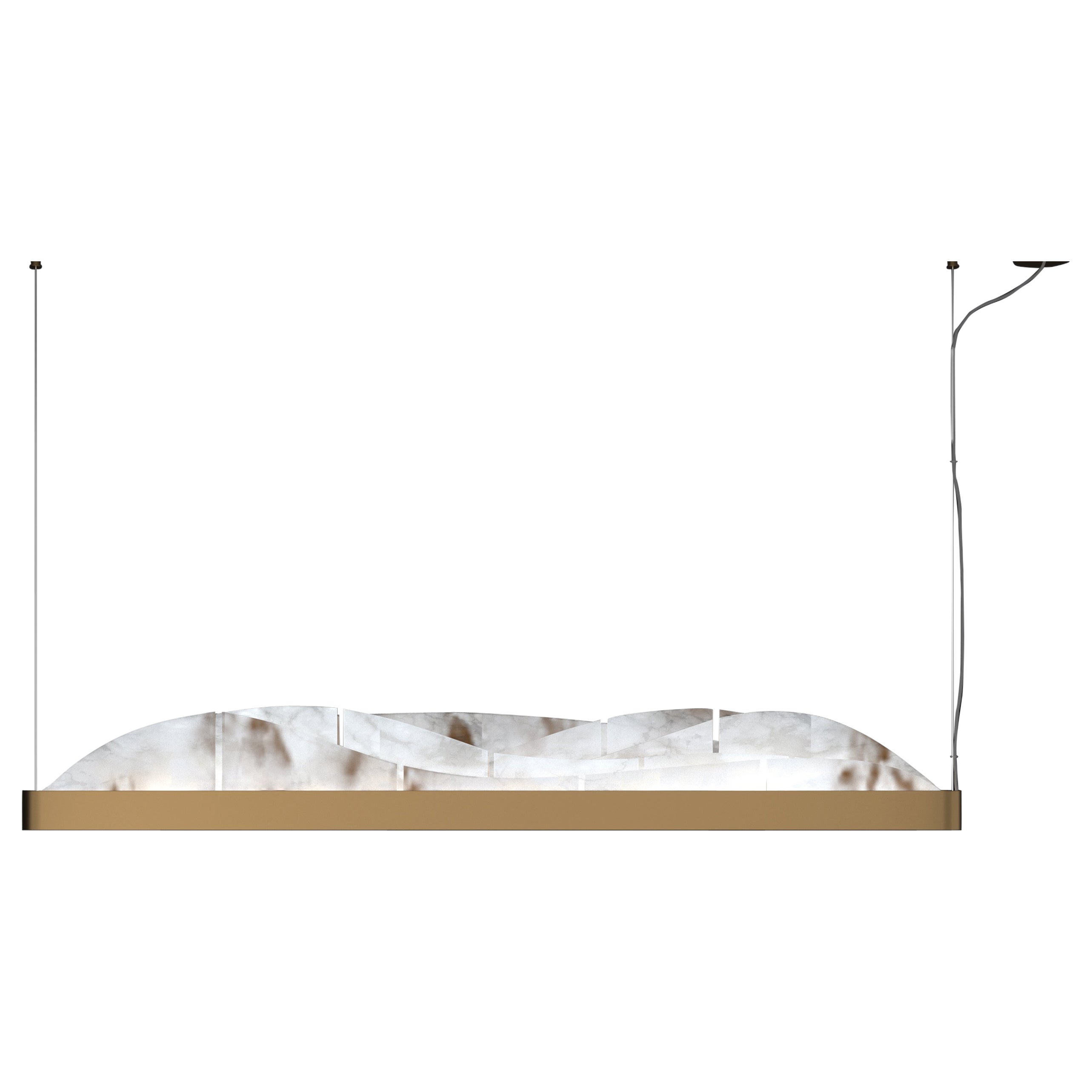 Lampe suspendue Giapeto en bronze par Alabastro Italiano
