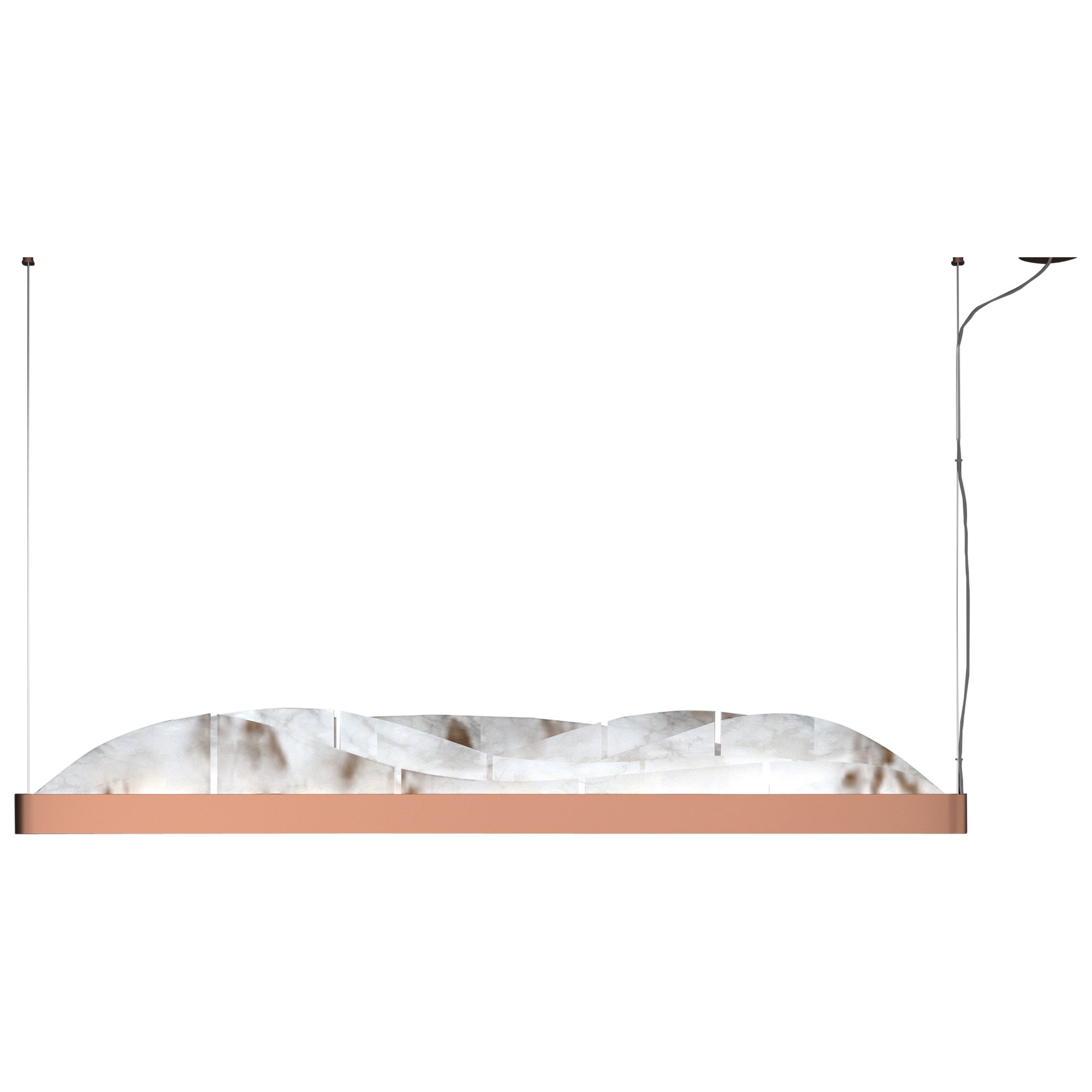 Lámpara Colgante de Metal Cobre Giapeto by Alabastro Italiano
