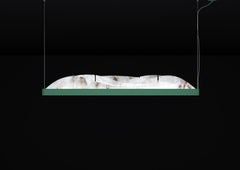 Lampada a sospensione in metallo verde Giapeto Freedom di Alabastro Italiano