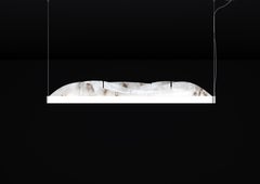 Giapeto Pendelleuchte aus glänzendem Silber und Metall von Alabastro Italiano