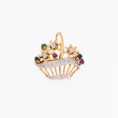 "Giardinetto" Brooch 18kt Gold and Precious Stones