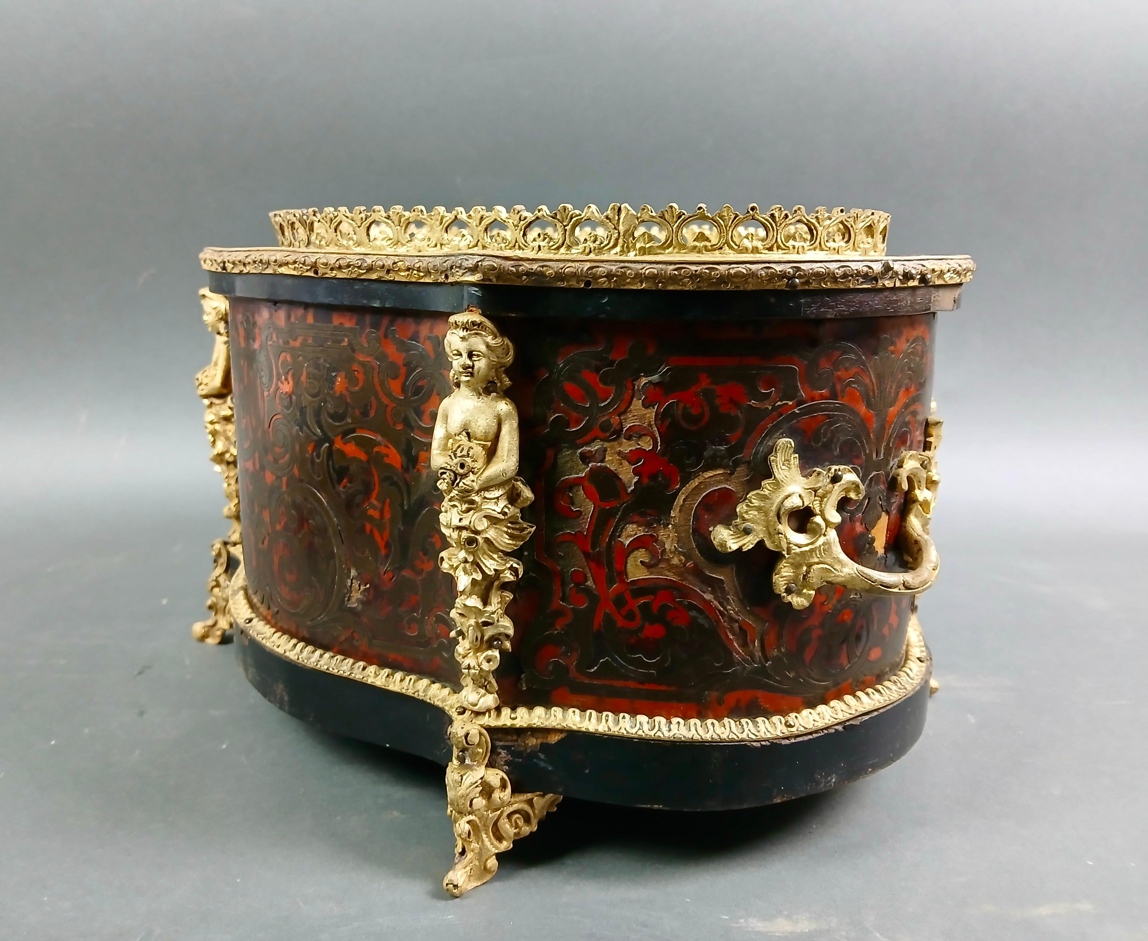Gardener Napoleon III in Marqueterie Boulle and Gilt Bronze 19th century 2