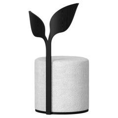 Pouf scultoreo Giardino Botanico Black Ivy, Made in Italy