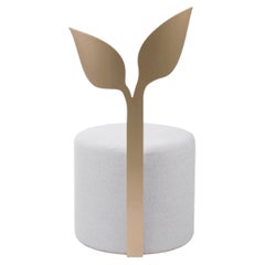 Pouf scultoreo Giardino Botanico Gold Ivy, Made in Italy