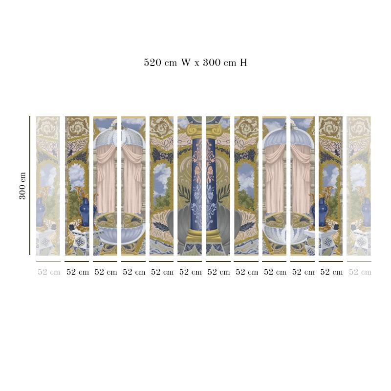 The Giardino delle Delizie wallpaper model is, without a doubt, an act of aesthetic indulgence. House of VLAdiLA invites you to explore the models painted by our artists especially to reflect your personality. With the help of this design, you are