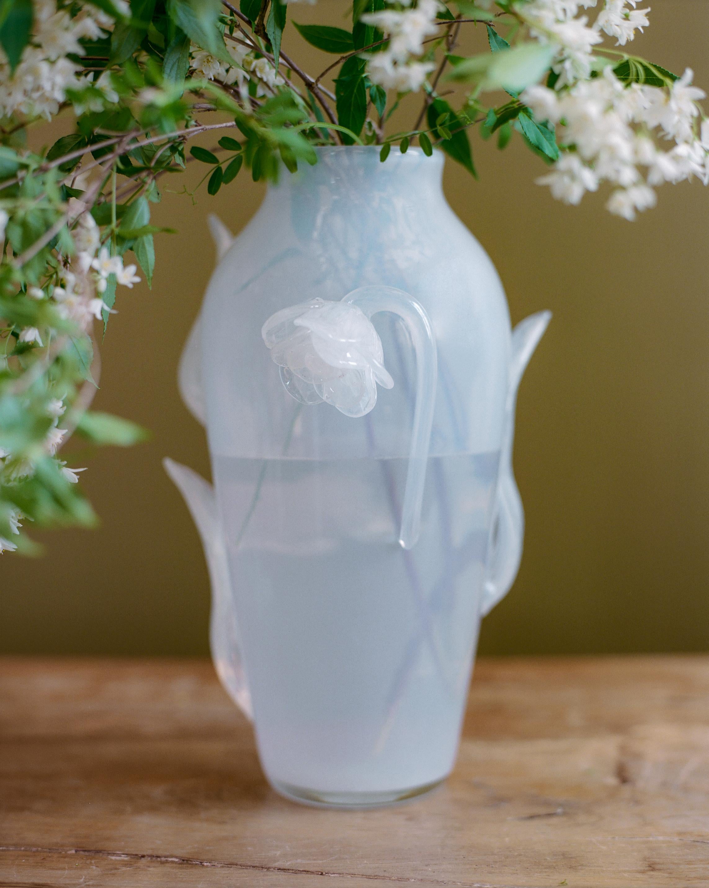 Hand-Crafted Giardino II Hand Blown Glass Vase by Sophie Lou Jacobsen For Sale