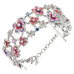 Giardino Primavera - Bracciale con diamanti in oro giallo 18 carati