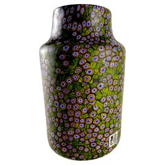 Giardino Vase - murrina sparse and green - FRATELLI TOSO Murano, 1960 circa