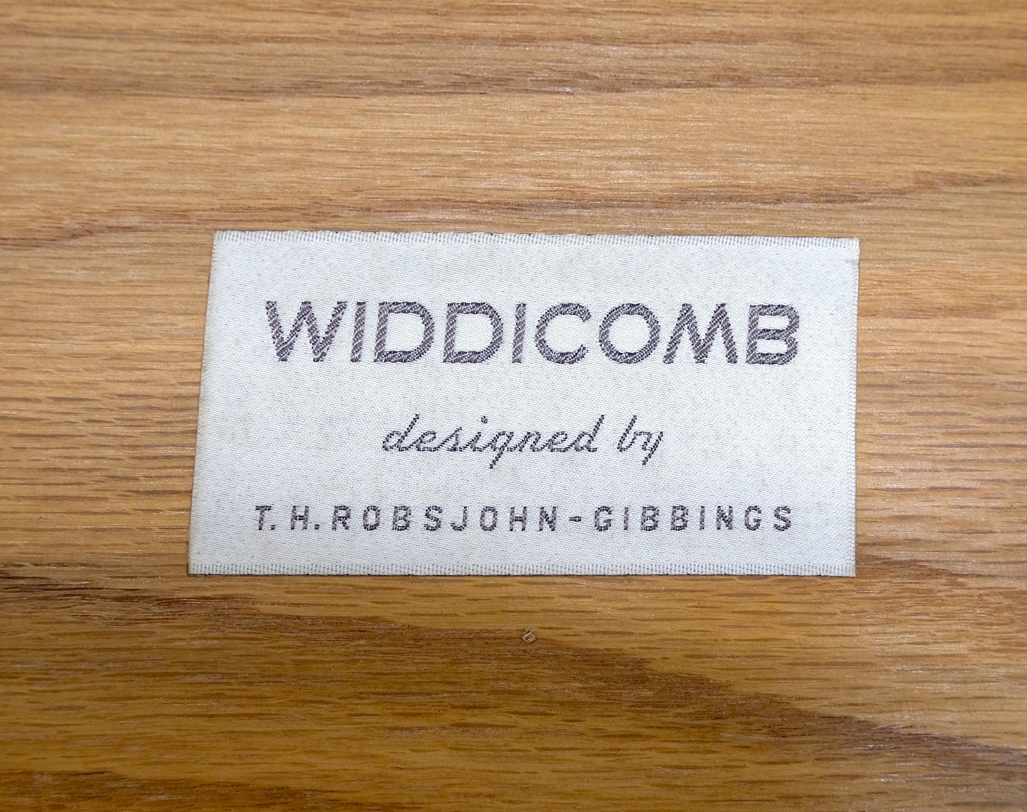 Américain Gibbings pour Widdicomb - Commode noire laquée à 3 tiroirs - Commode étroite MINT en vente