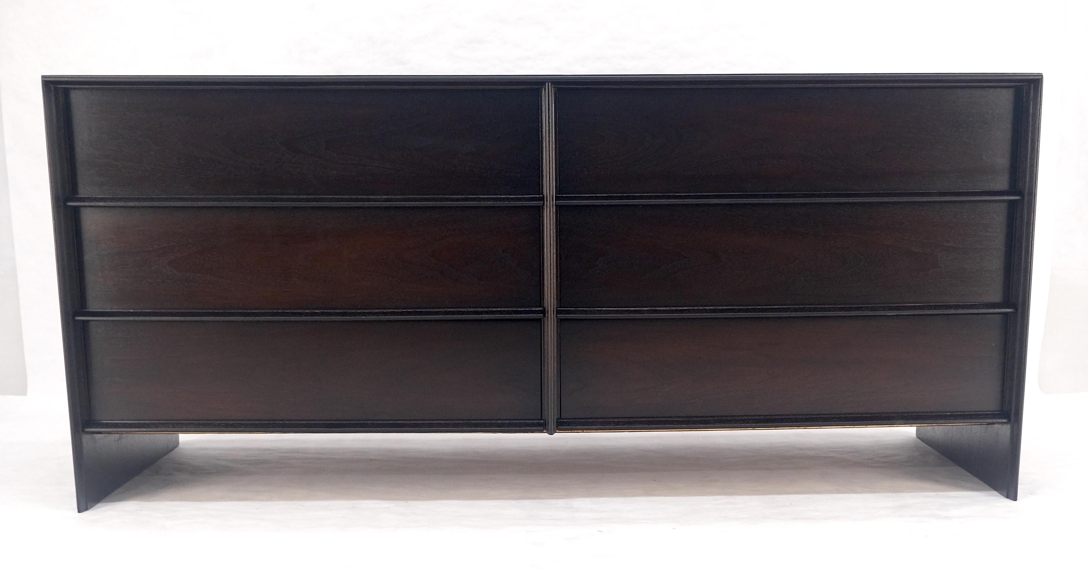 Gibbings für Widdicomb Ebonisiertes Nussbaumholz Lang 6 Eiche Schubladen Kommode Kommode MINT im Angebot 2