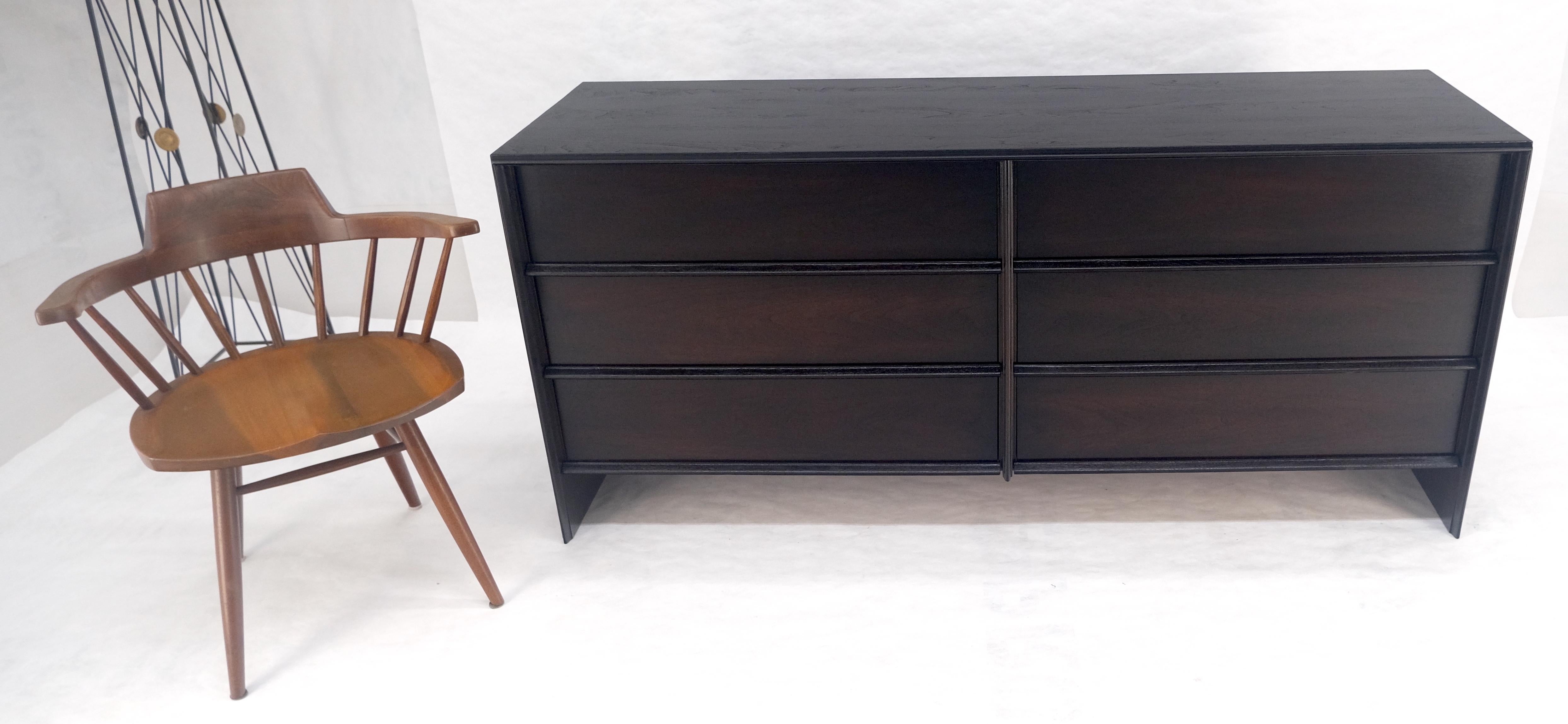 Gibbings für Widdicomb Ebonisiertes Nussbaumholz Lang 6 Eiche Schubladen Kommode Kommode MINT im Angebot 3