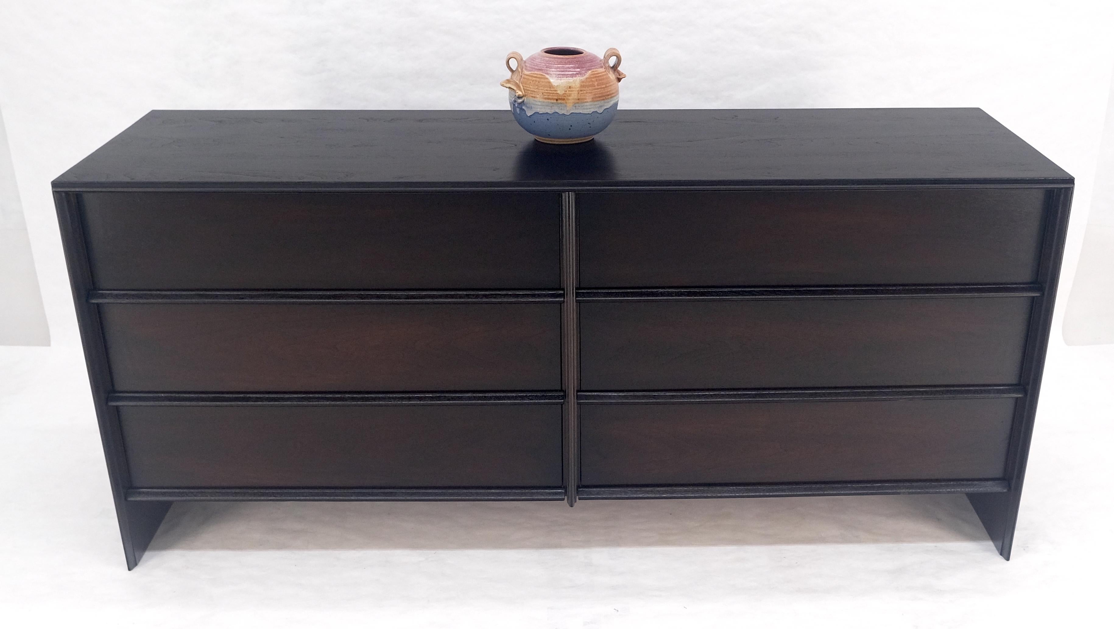 Gibbings für Widdicomb Ebonisiertes Nussbaumholz Lang 6 Eiche Schubladen Kommode Kommode MINT im Angebot 4