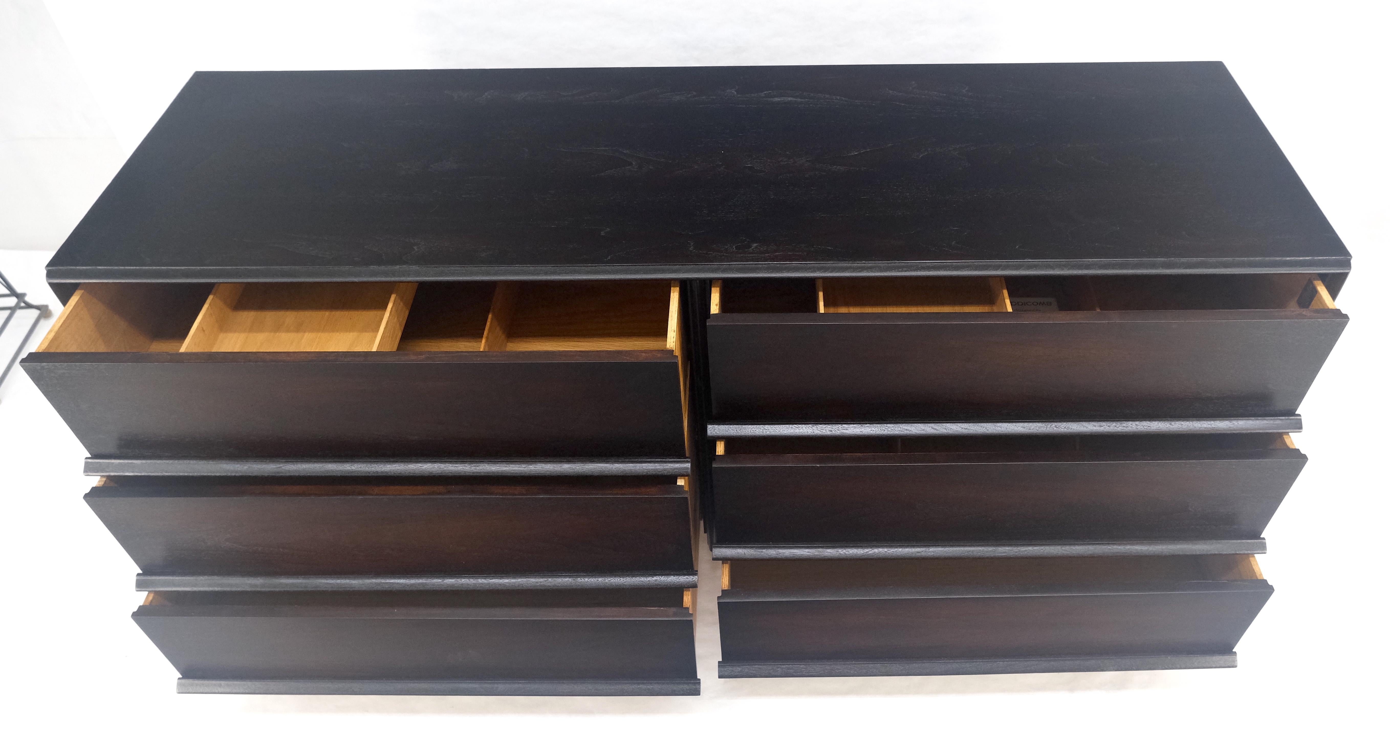 Gibbings für Widdicomb Ebonisiert Nussbaum Lang 6 Eiche Schubladen Kommode Credenza MINT!