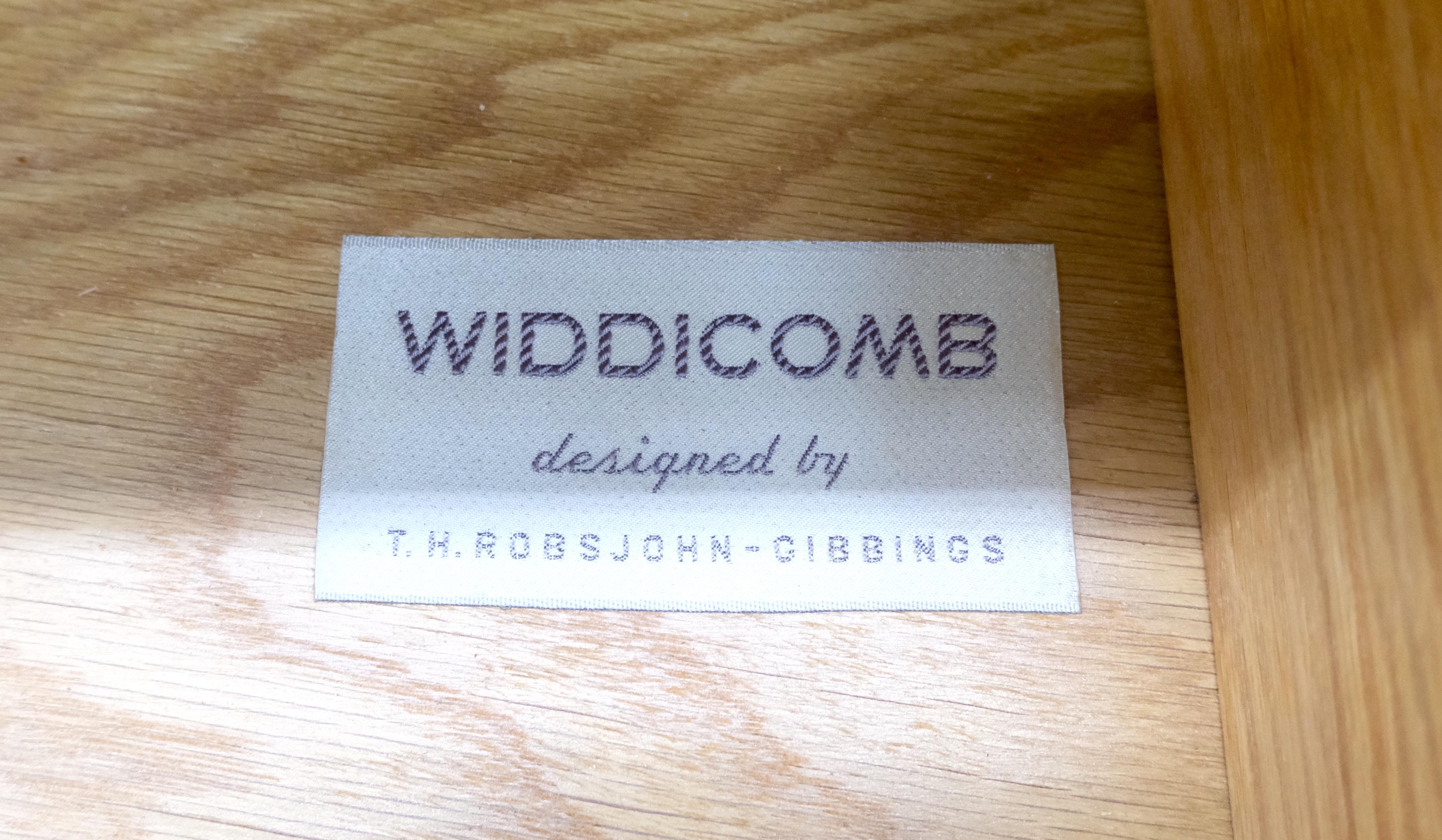 Gibbings für Widdicomb Ebonisiertes Nussbaumholz Lang 6 Eiche Schubladen Kommode Kommode MINT (Moderne der Mitte des Jahrhunderts) im Angebot