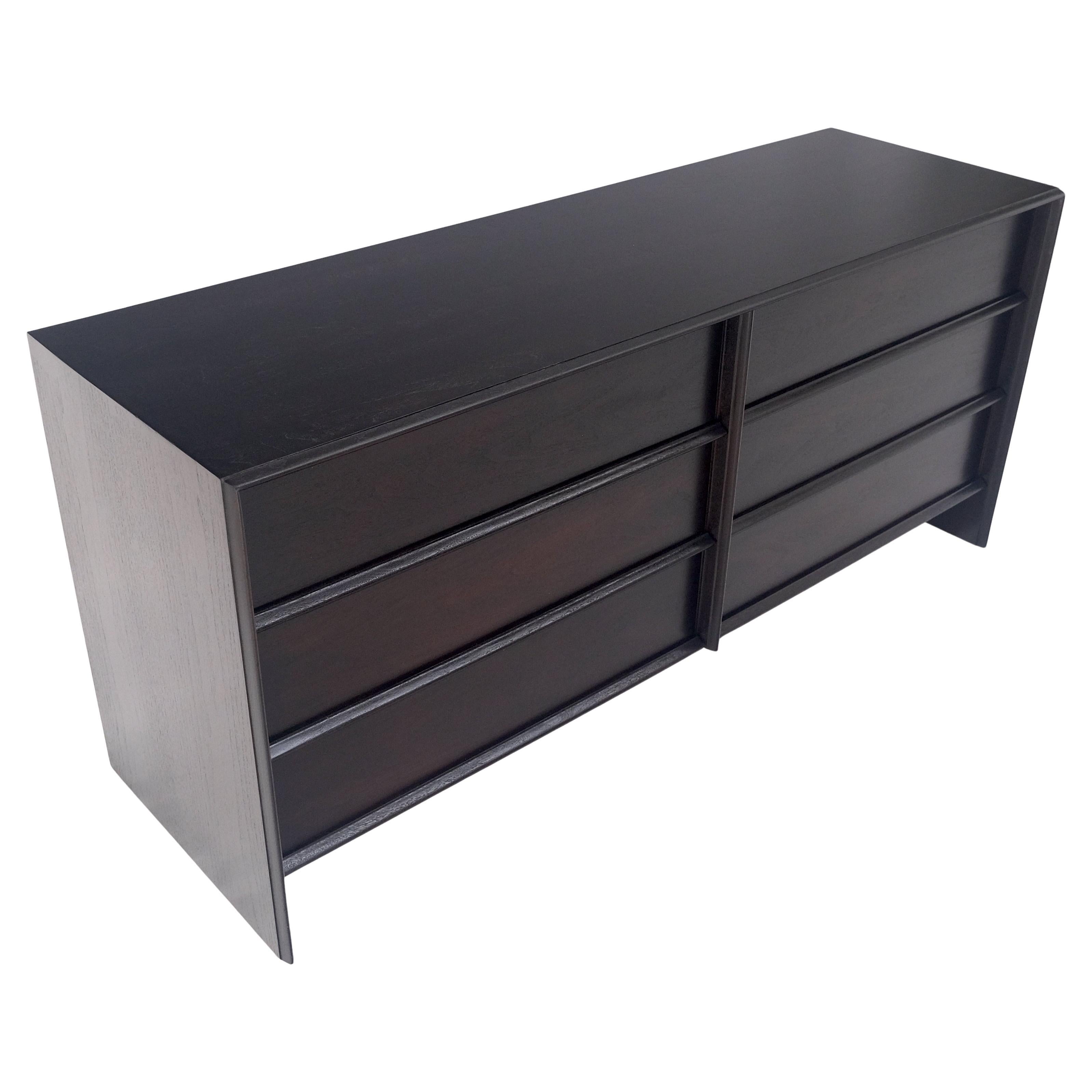 Gibbings für Widdicomb Ebonisiertes Nussbaumholz Lang 6 Eiche Schubladen Kommode Kommode MINT (20. Jahrhundert) im Angebot