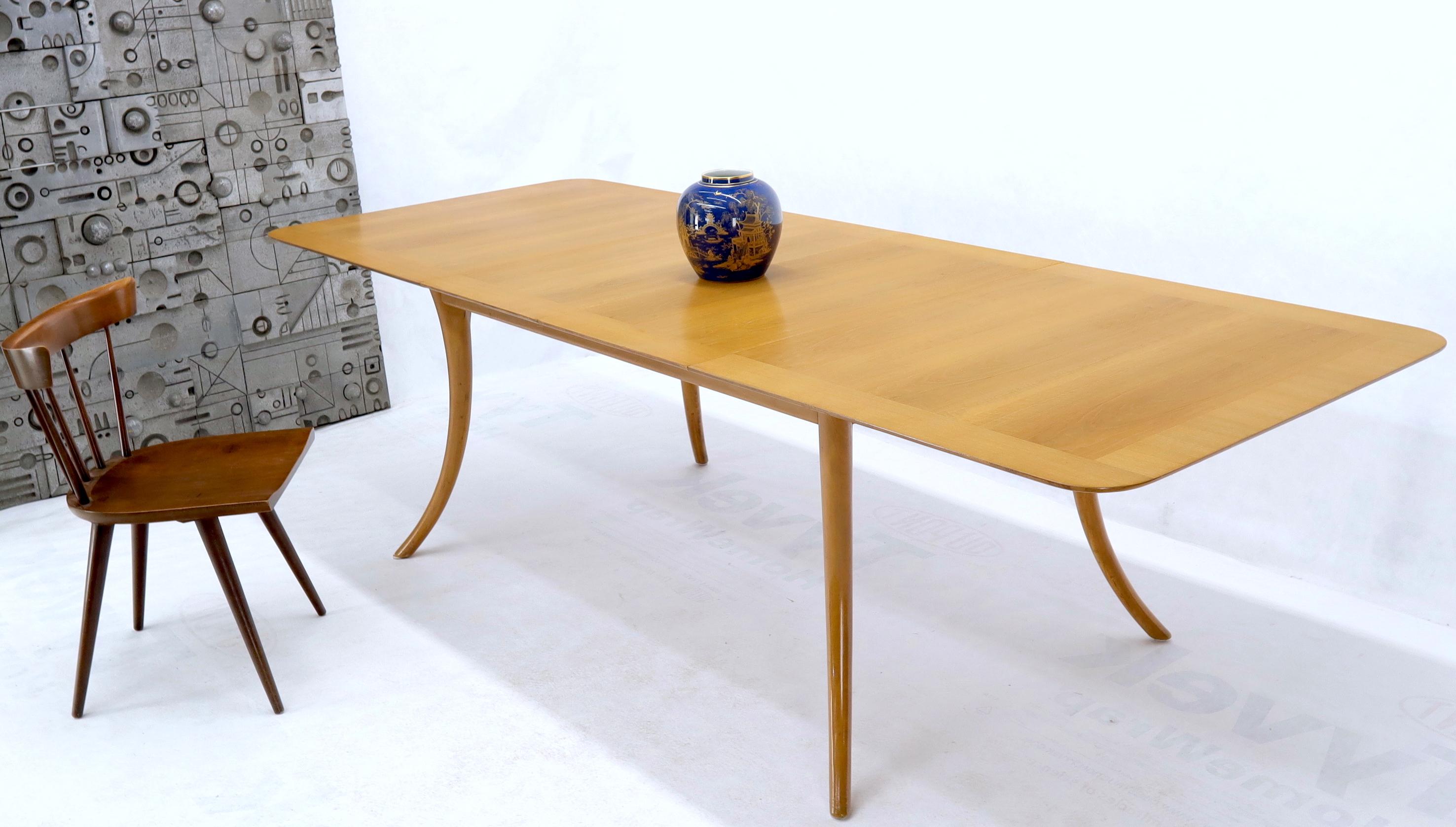 Mid-Century Modern Gibbings for Widdicomb Klismos Style Dining Table with Two Extension Boards For Sale
