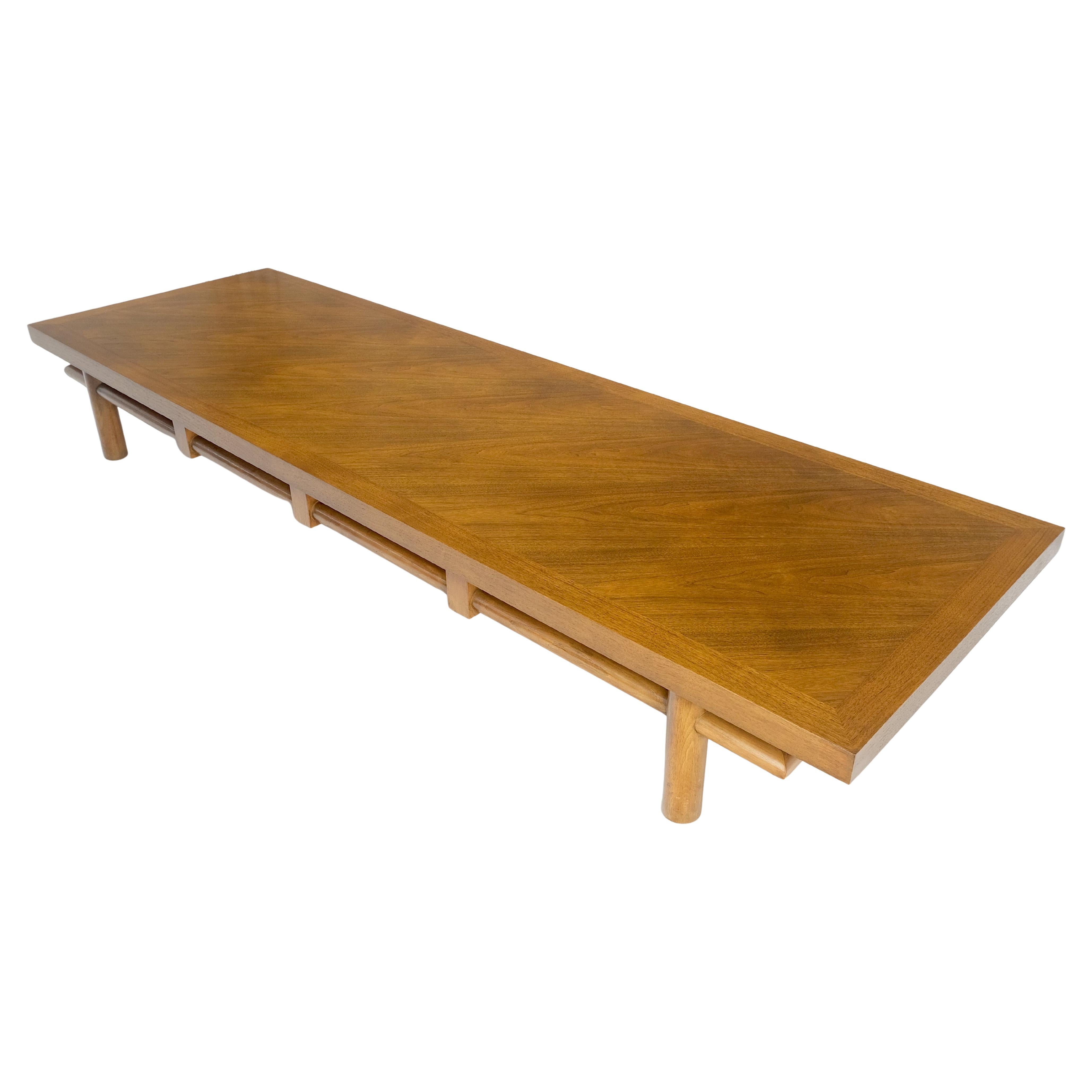 Gibbings for Widdicomb Light American Walnut Giant 9.5' Long Floating top Coffee Table MINT.