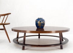 Gibbings for Widdicomb Mid-Century Modern Round Walnut Coffee Table Tapered Legs