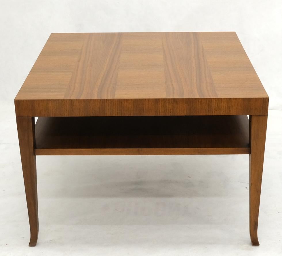 Gibbings for Widdicomb Square Two Tier Walnut End Center Coffee Table In Excellent Condition For Sale In Rockaway, NJ