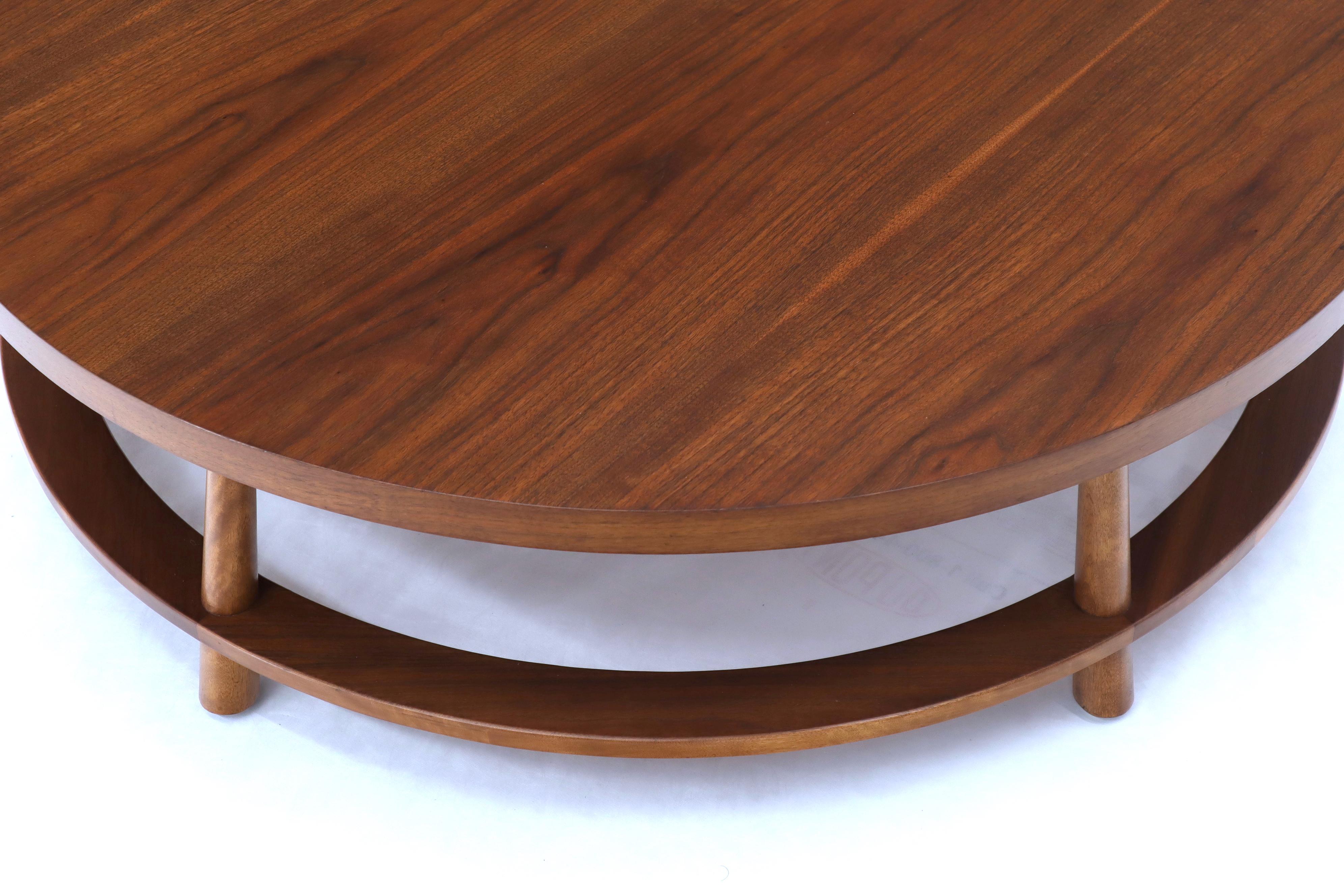 Gibbings for Widdicomb Large Round Walnut Mid-Century Modern Coffee Table 1