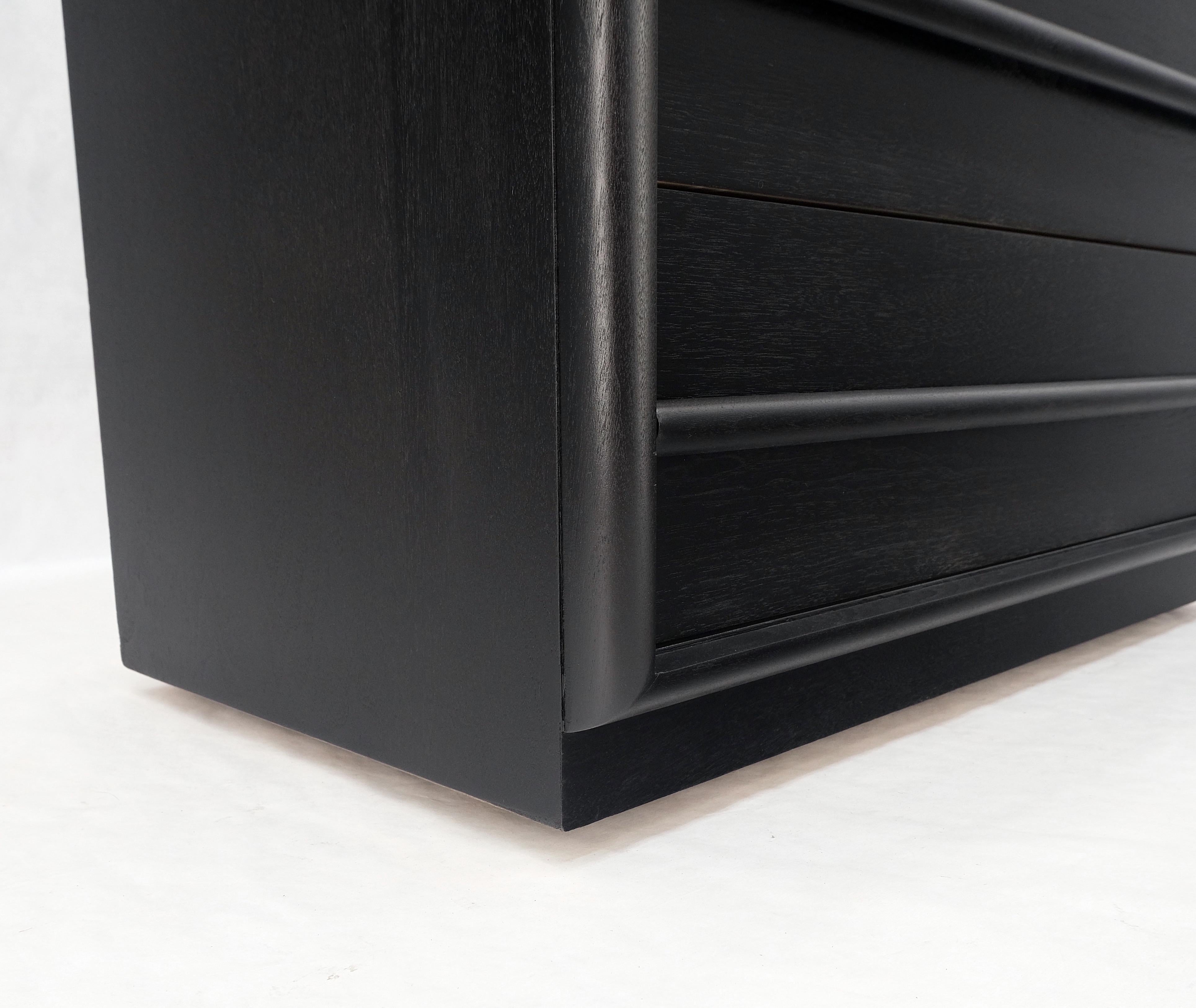 Gibbings Widdicomb Ebonized Black Lacquer 3 Drawers Bachelor Chest Dresser Mint! in vendita 6