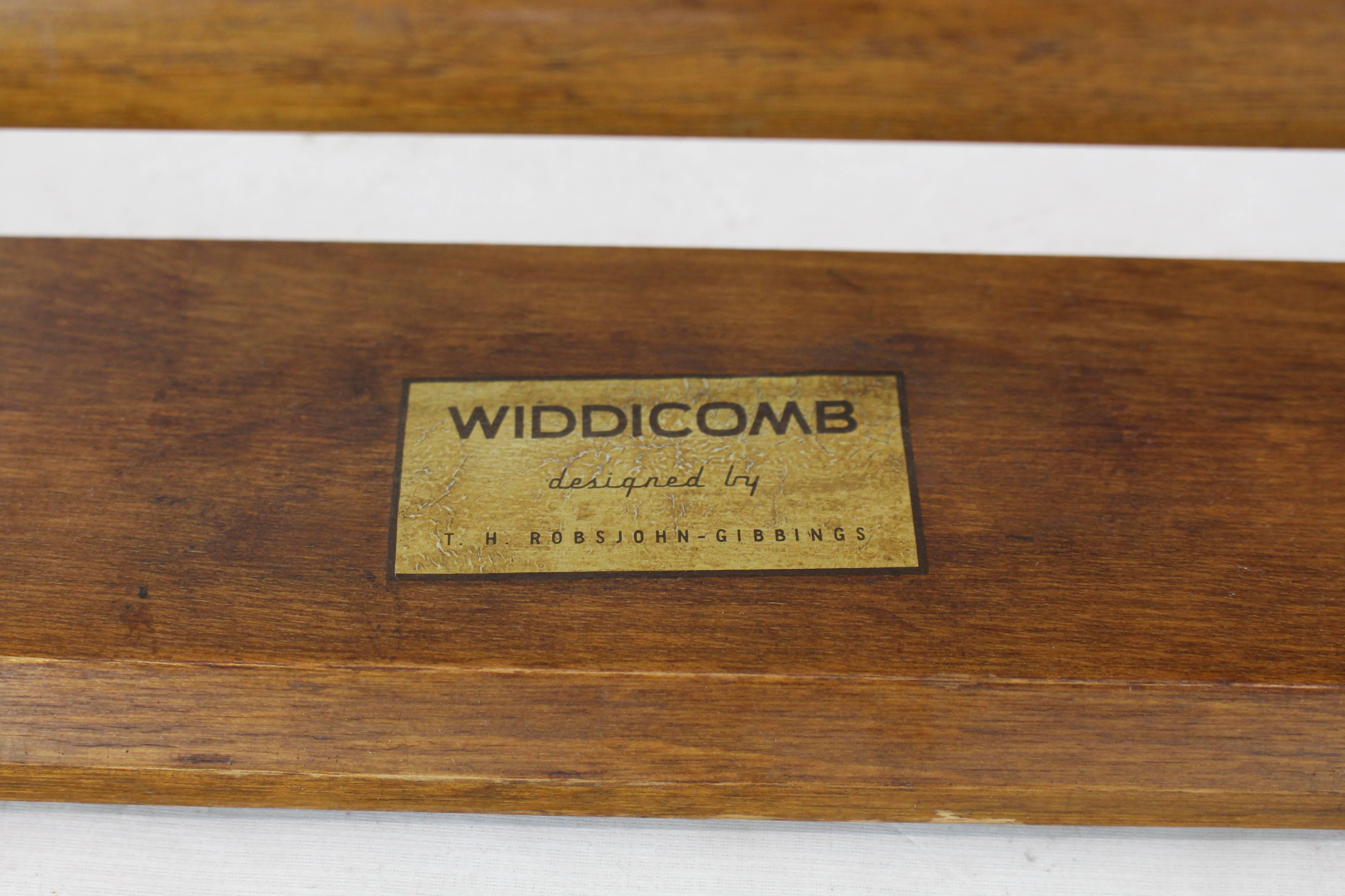 Gibbings for Widdicomb rectangular marble top coffee table.