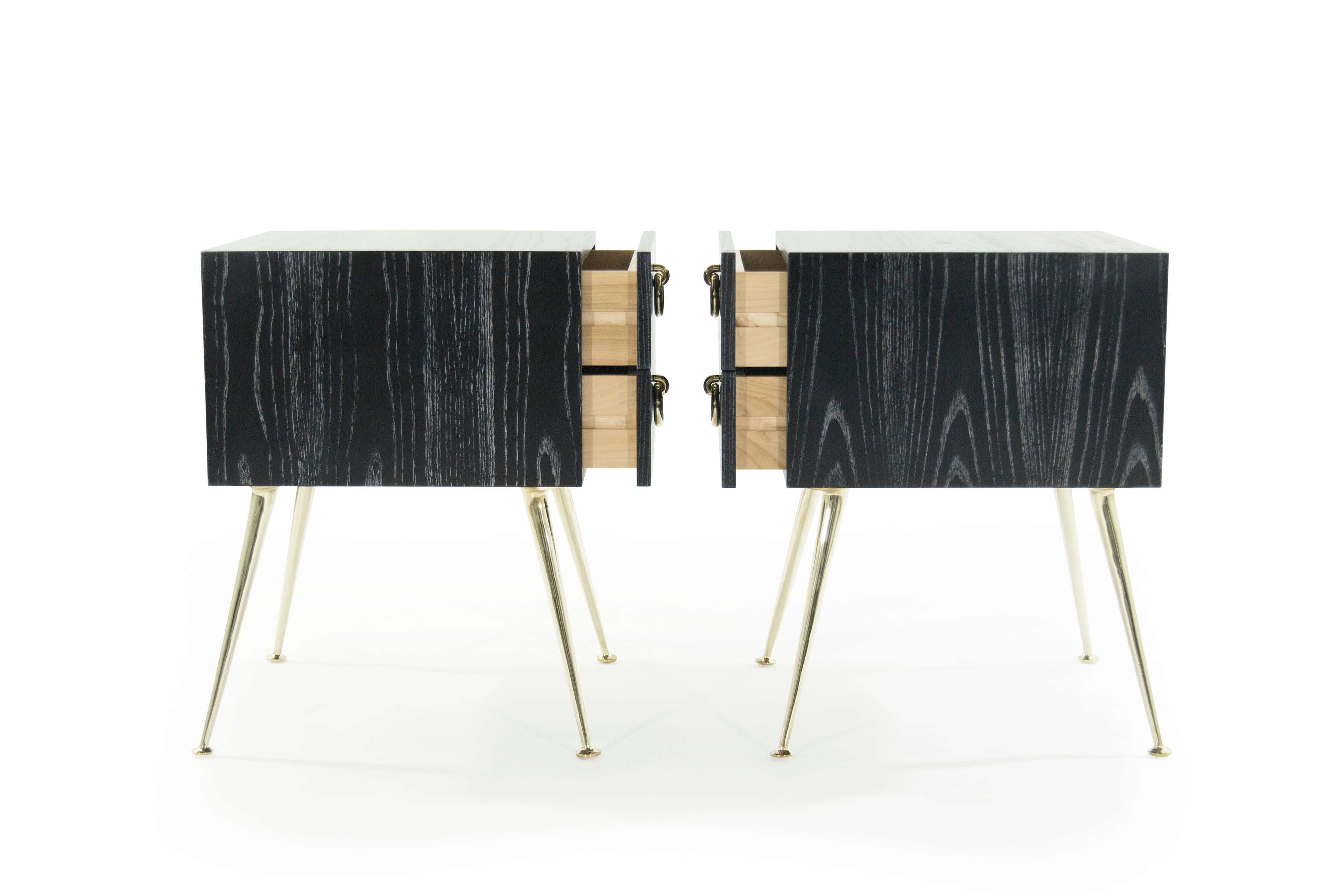 American Gibby Collection End Tables in Limed Oak
