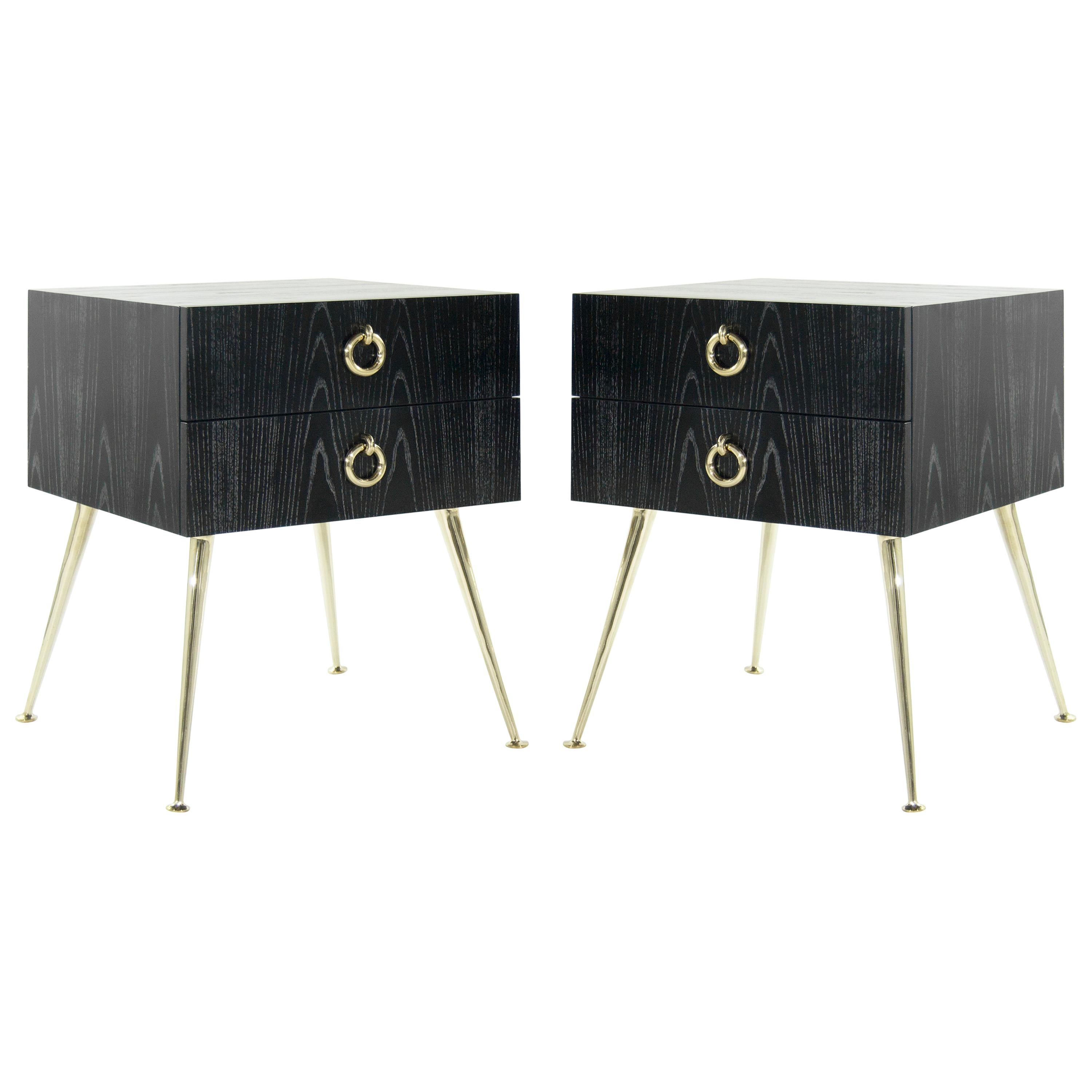 Gibby Collection End Tables in Limed Oak