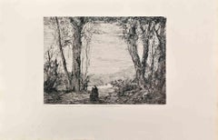 Vue Prise aux Iles Borromees – Radierung von Giberto Borromeo – 1860er Jahre