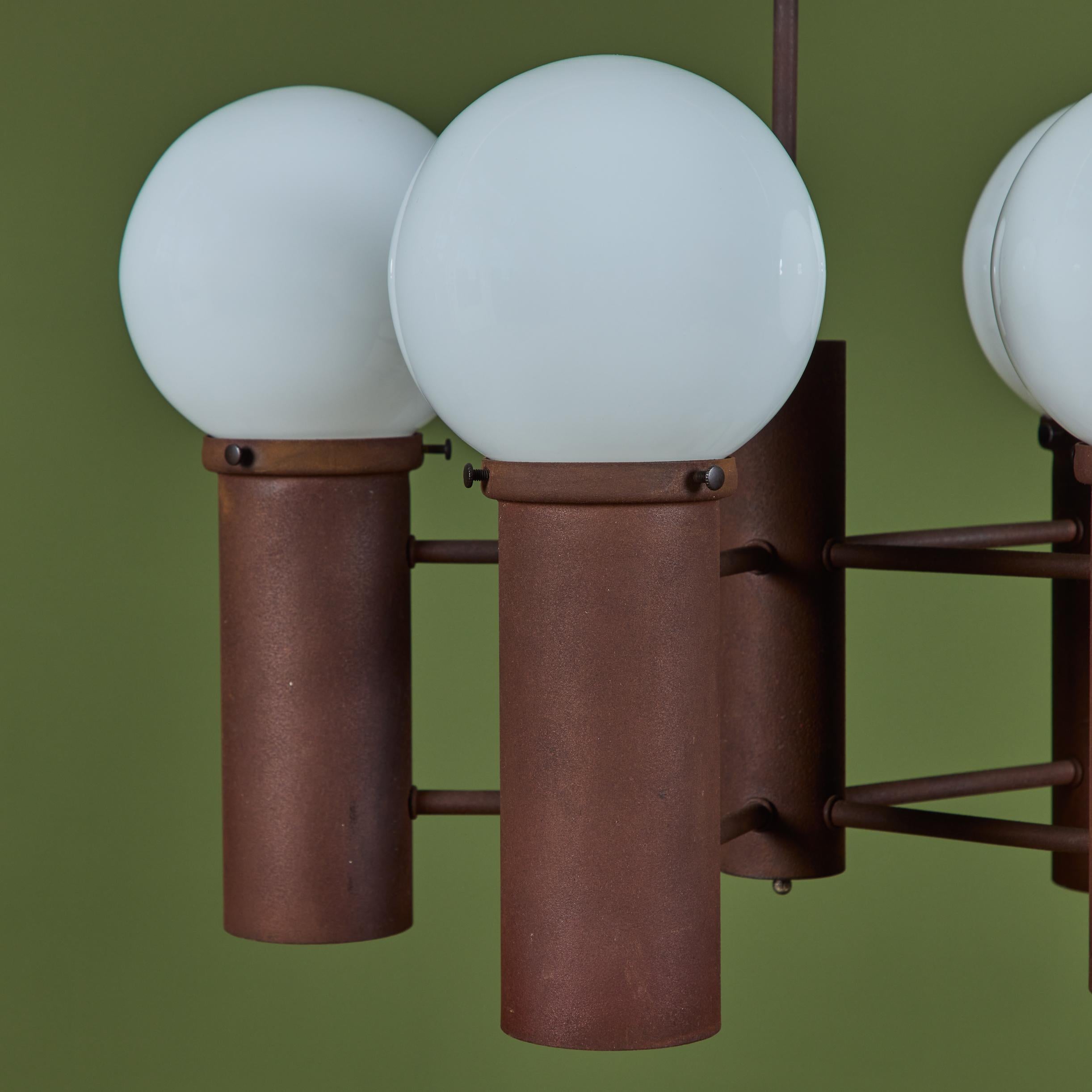 Mid-Century moderno Lampadario Gibson di Stuart Barnes per Robert Long Lighting in vendita