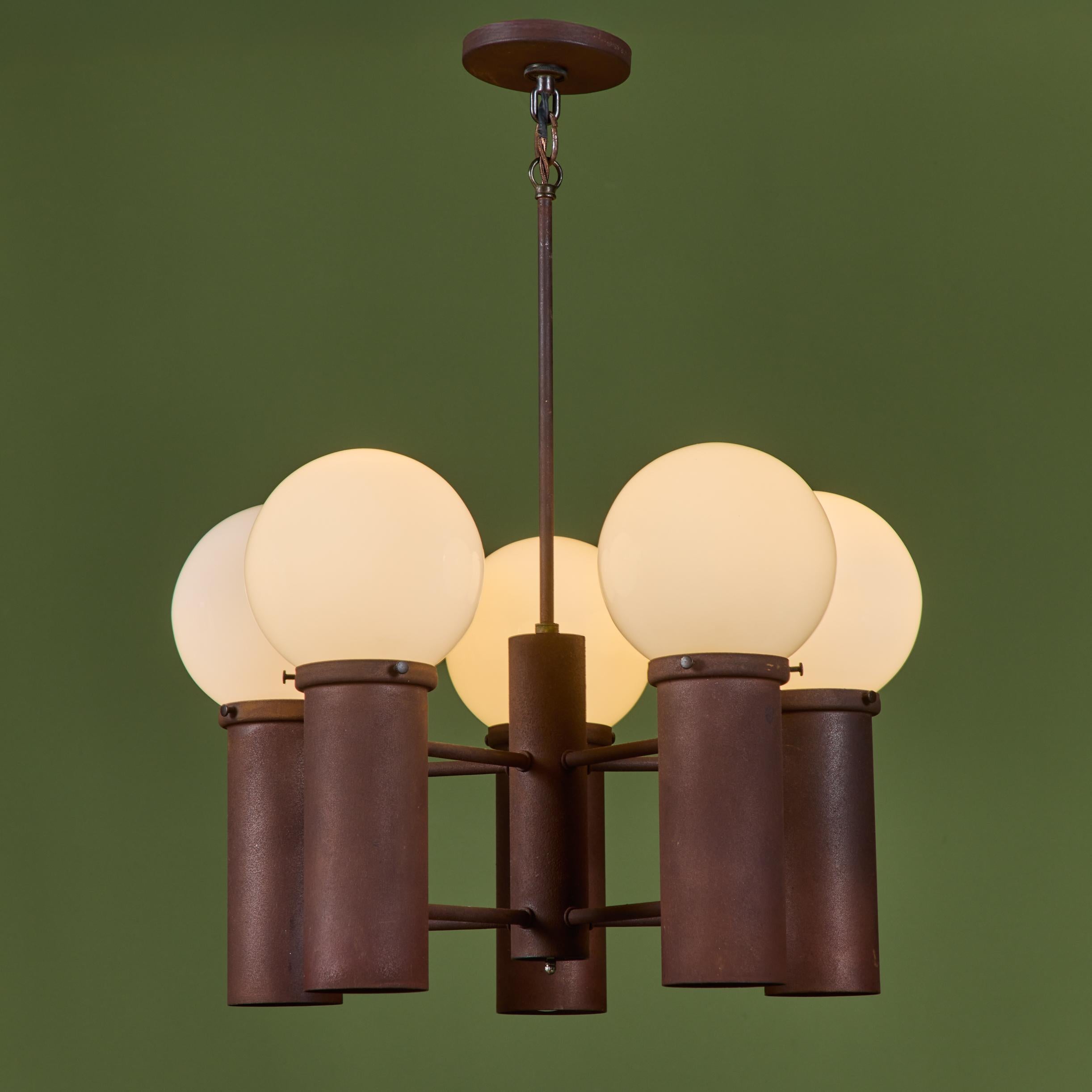 Patinato Lampadario Gibson di Stuart Barnes per Robert Long Lighting in vendita