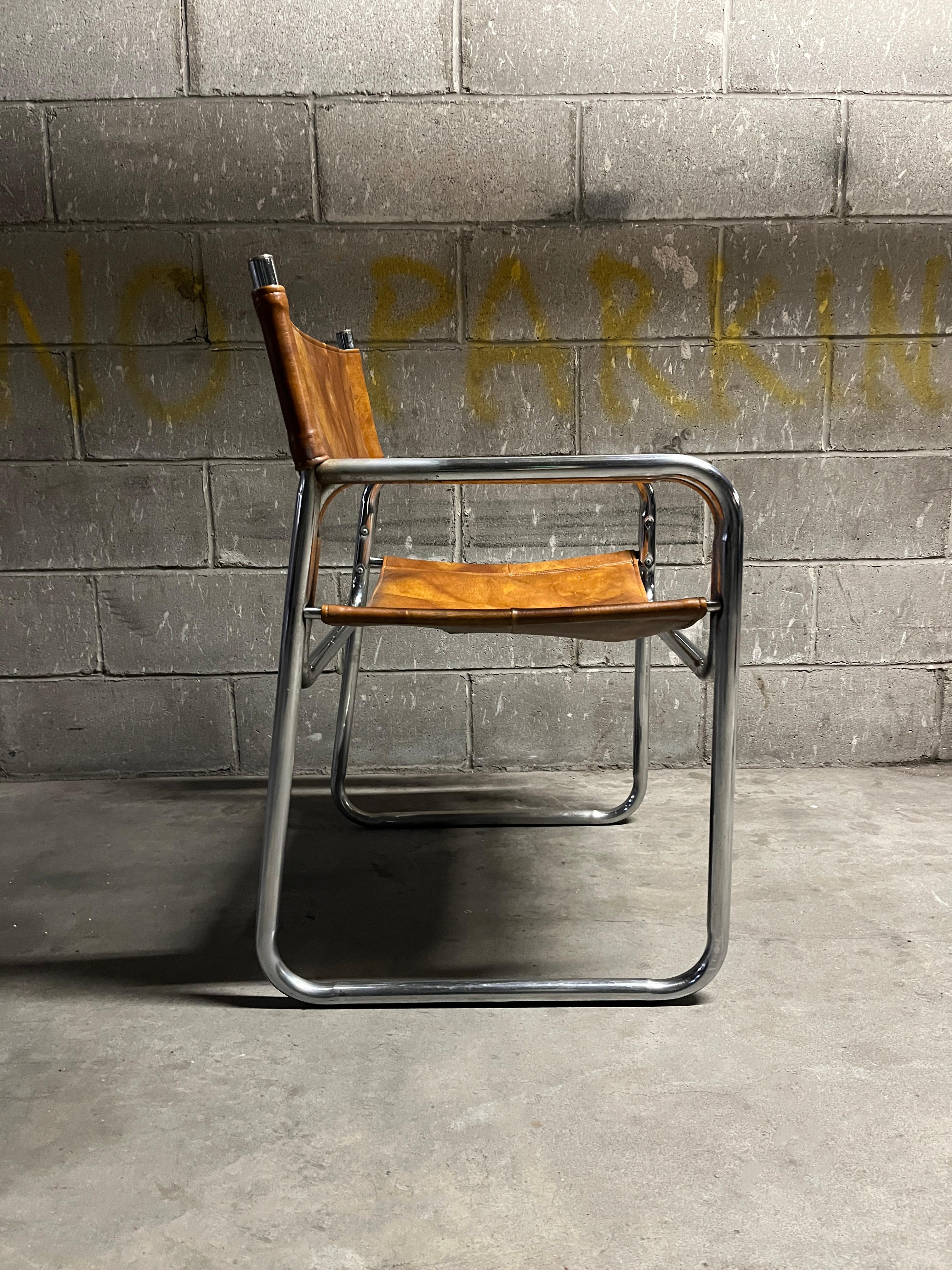 Colombiano Gibson & Gibson International Sling Tubular Side Chair 1960s in vendita