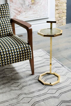 Art Deco Inspired Octogan Martini Table in Steel Powder Coated