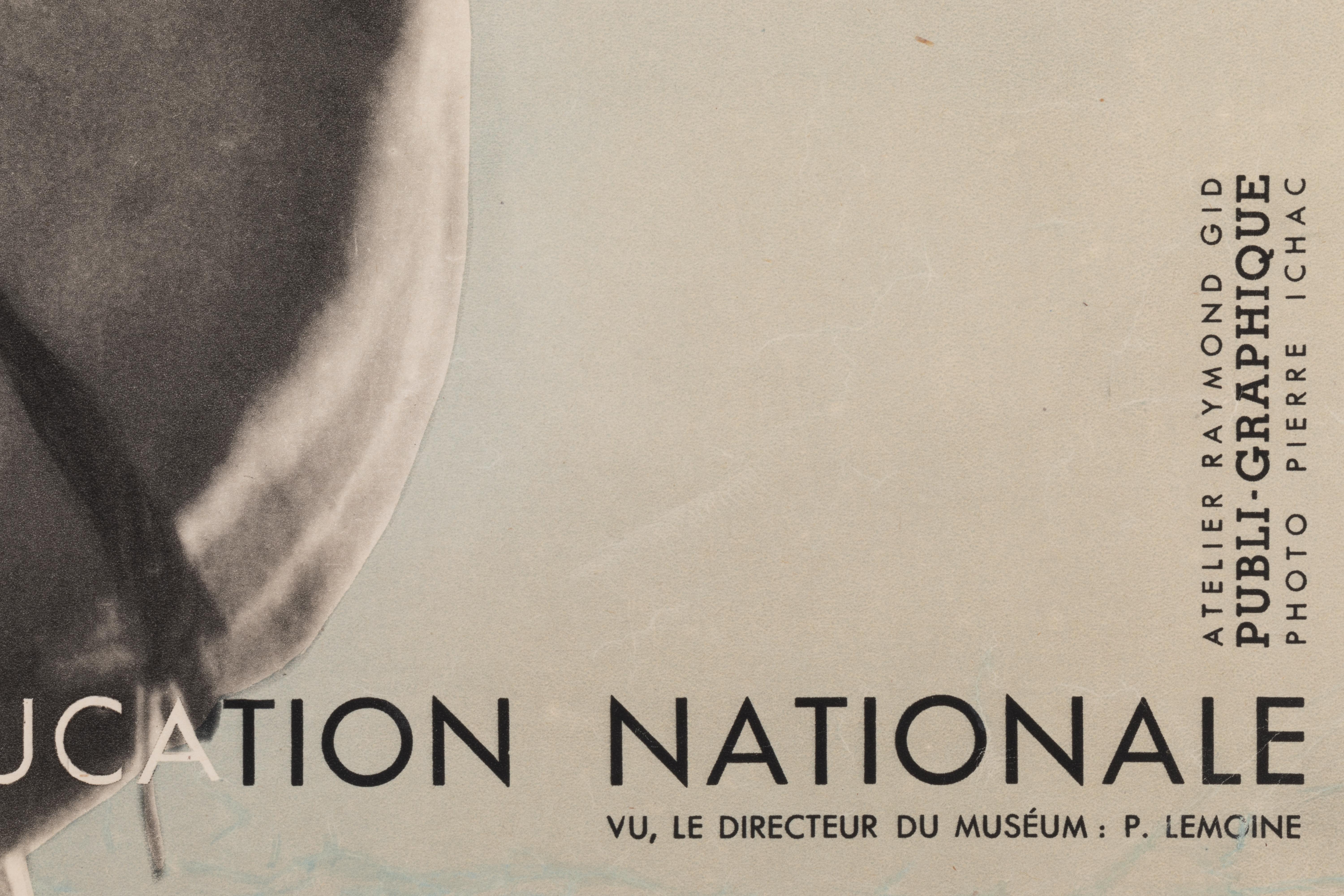 Français Affiche rétro originale de Gid, Exposition Sahara, Ethnographie, Touareg Camel 1934 en vente