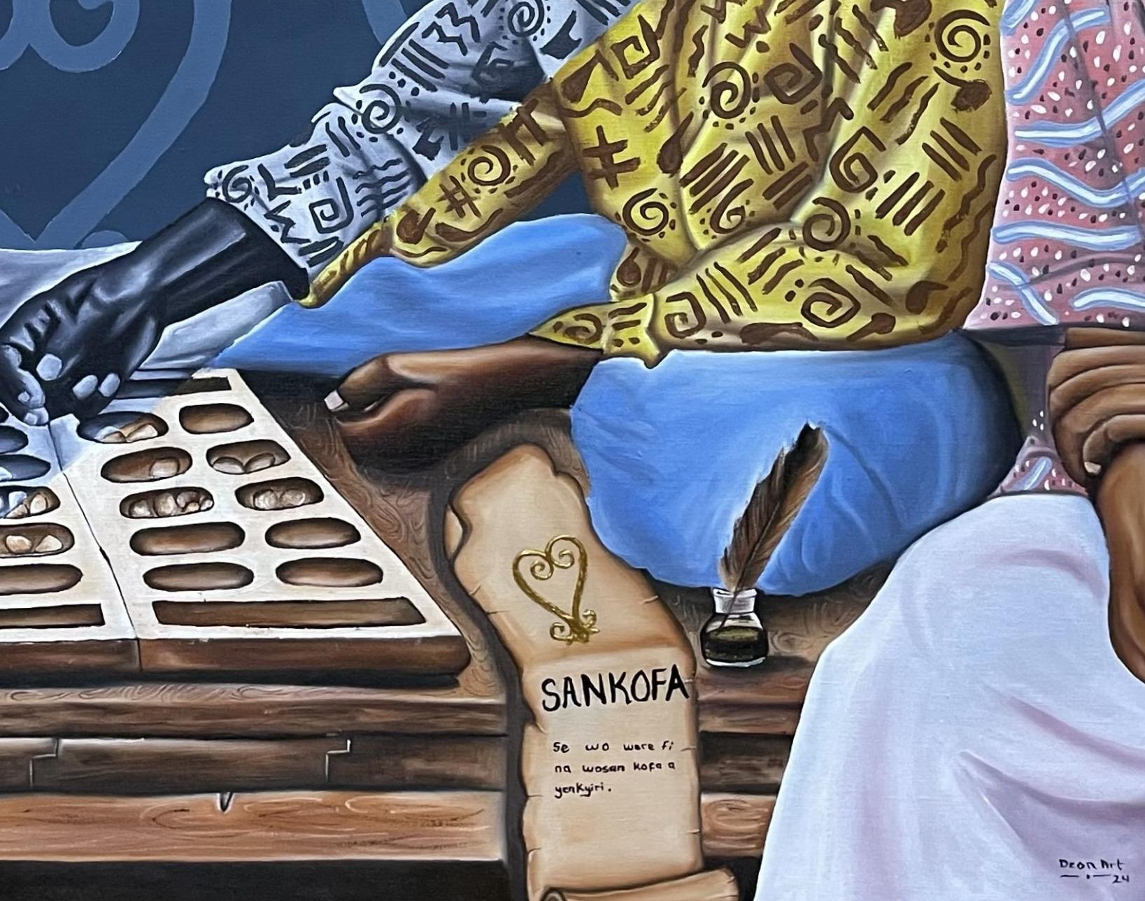 Sankofa -21° secolo, Contemporaneo, Ritratto figurativo, Africano, Giochi, Crescita in vendita 1