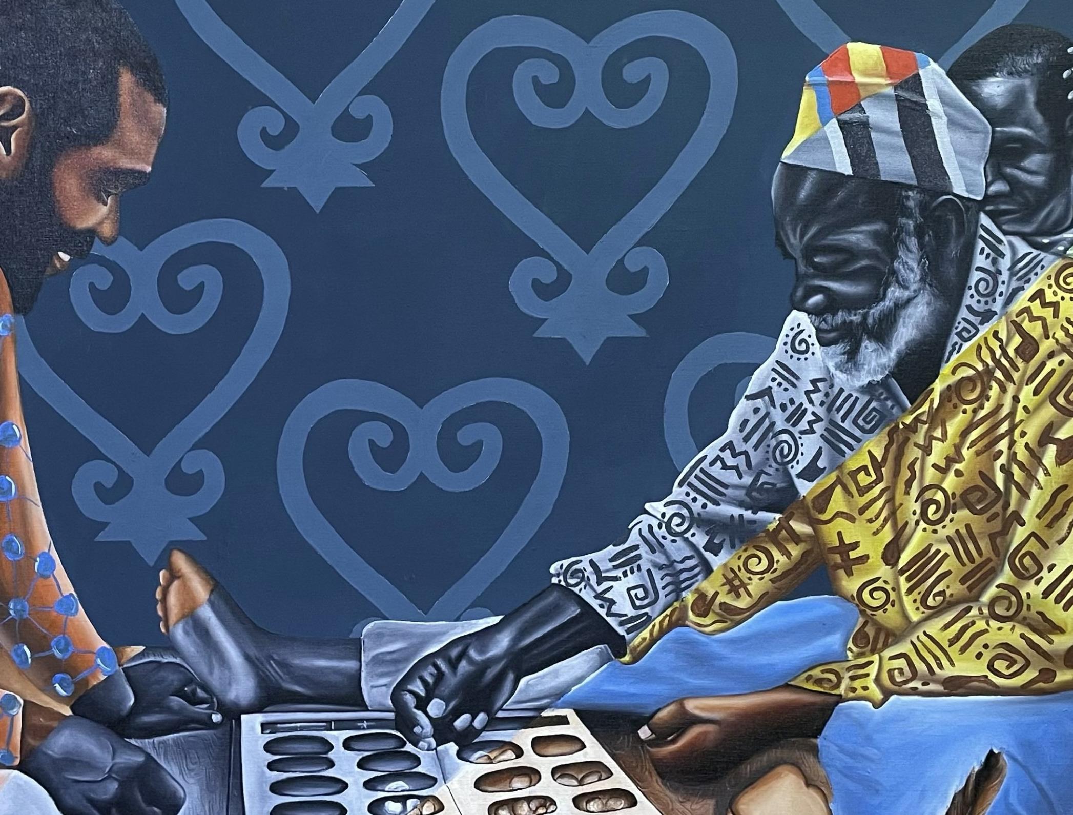Sankofa -21° secolo, Contemporaneo, Ritratto figurativo, Africano, Giochi, Crescita in vendita 2