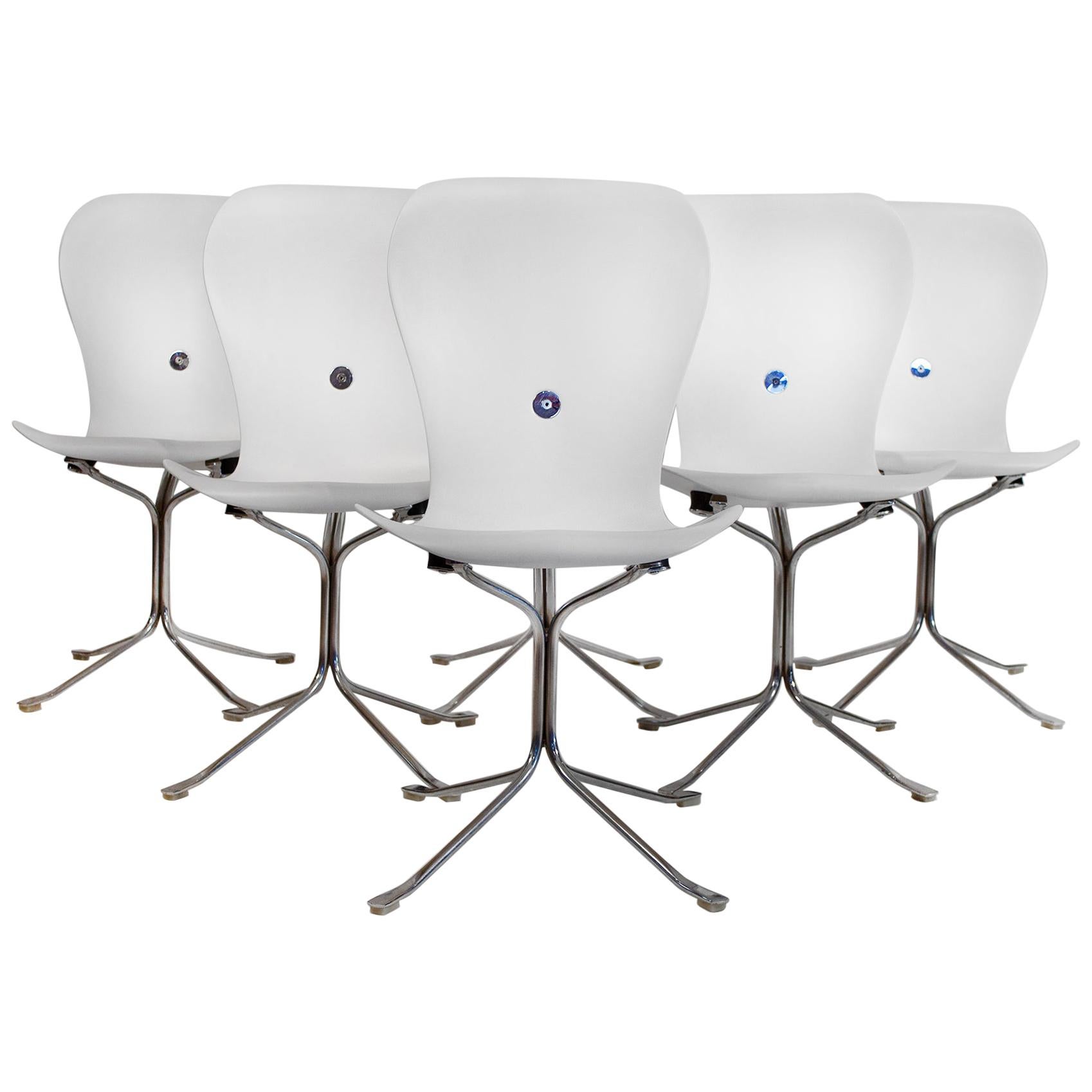 Gideon Kramer Ion Dining Chairs Set of Six in Flat White