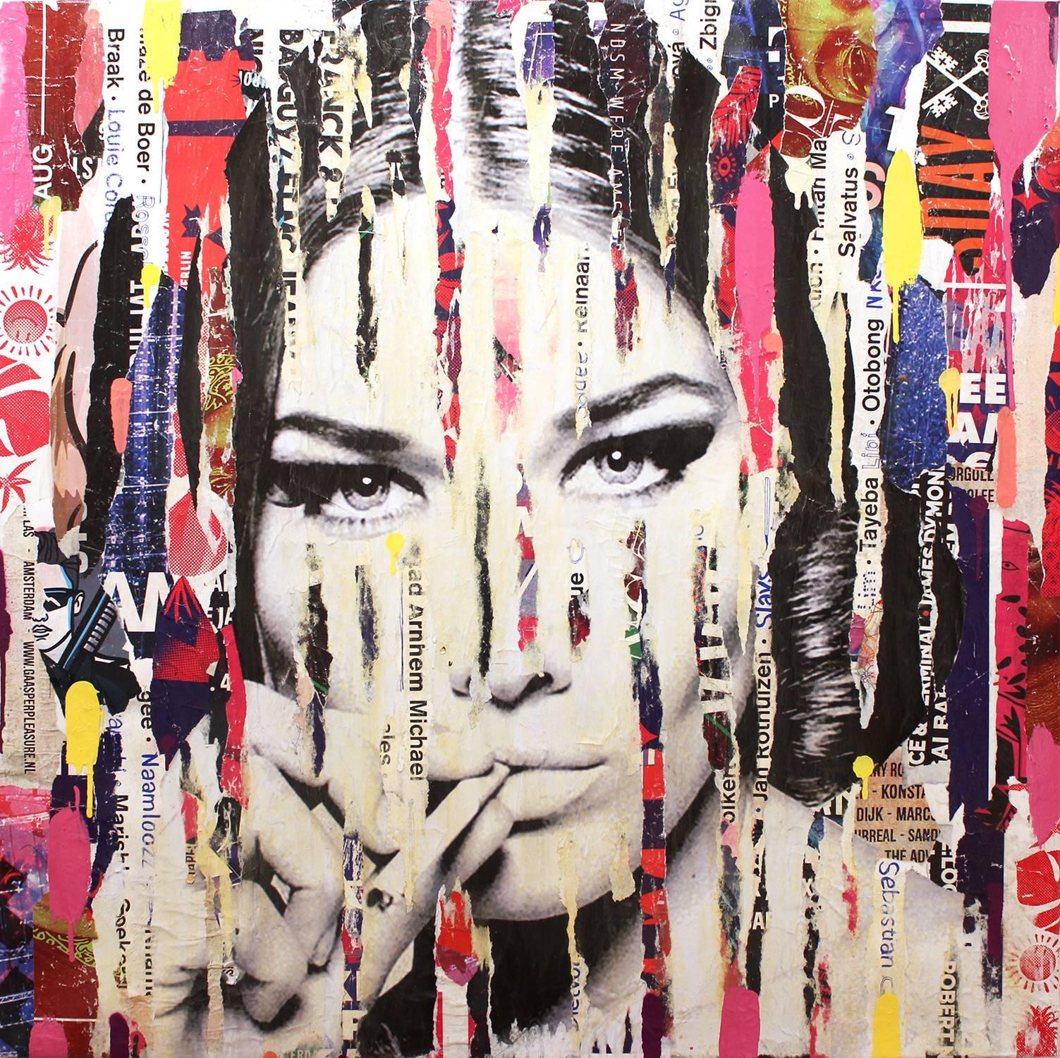 Gieler Abstract Painting - Carla Bruni is Smoking Hot