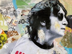 "City Boy" John Lennon NYC Pop Art Street Art Décollage Painting Mixed Media