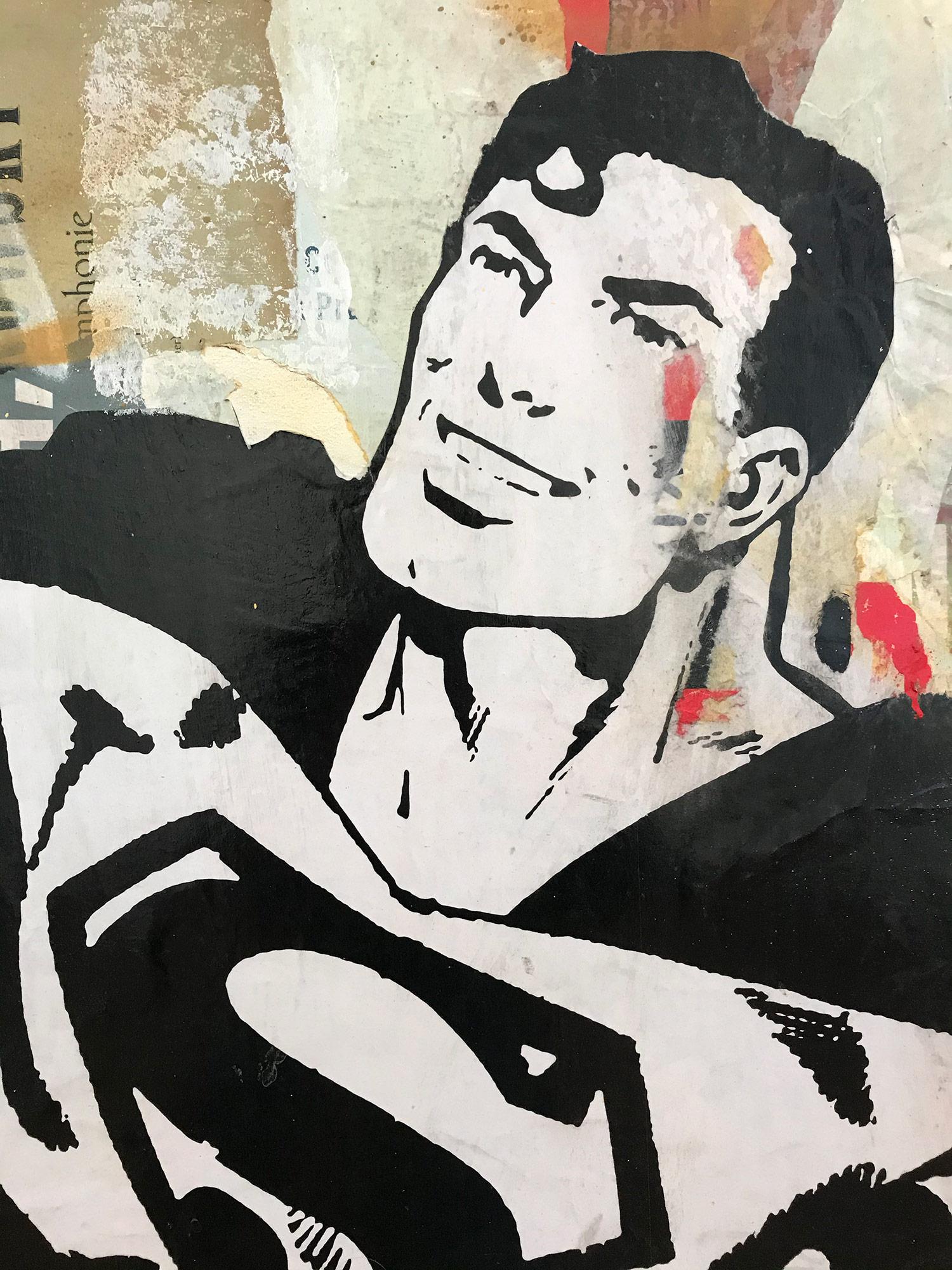 superman flying art