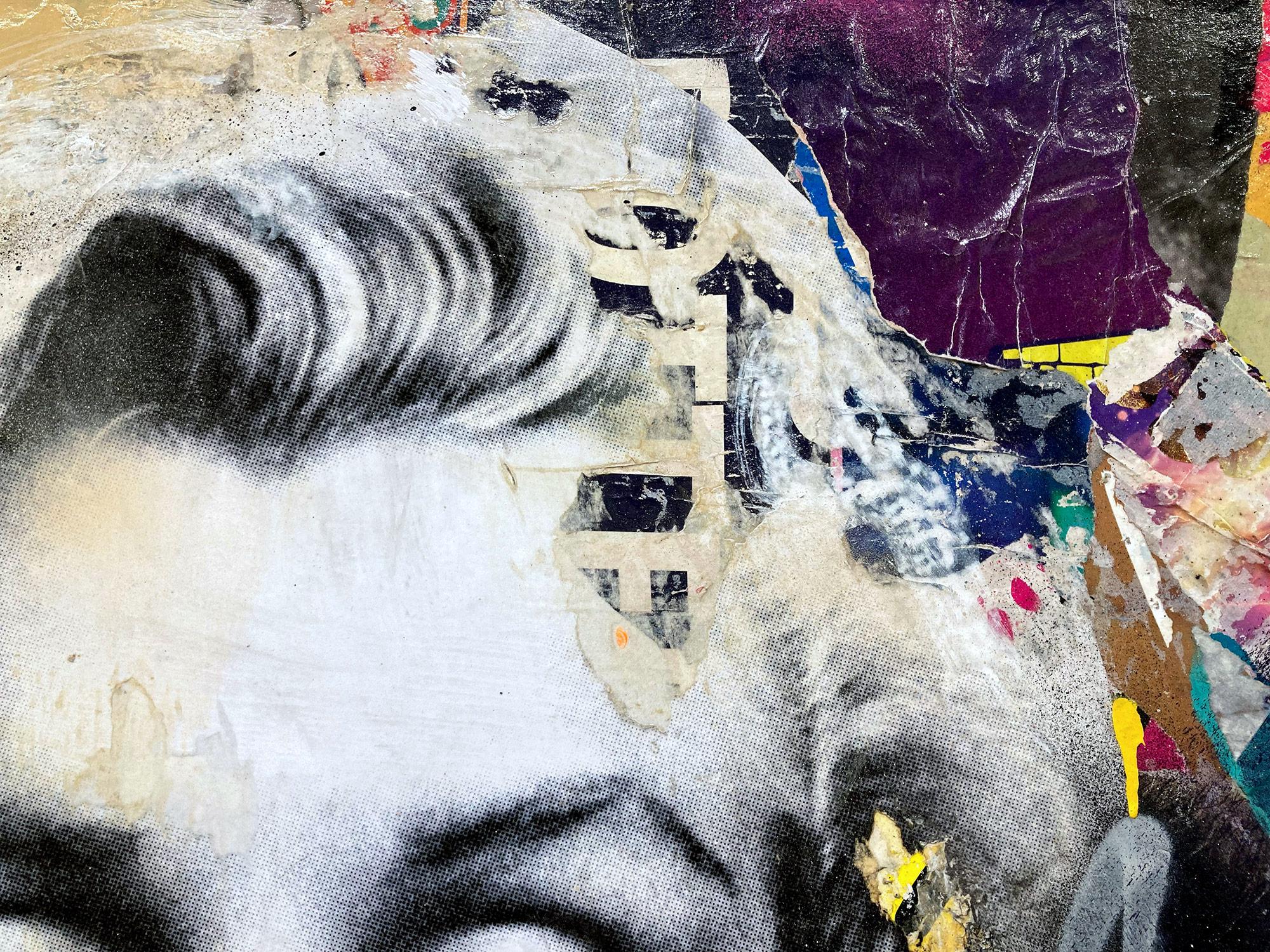 „I Defy Gravity“ Marilyn Monroe Porträt Pop Art Street Art Buntes Gemälde (Pop-Art), Painting, von Gieler