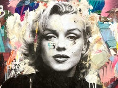""I Defy Gravity" Marilyn Monroe Porträt Pop Art Street Art Buntes Gemälde