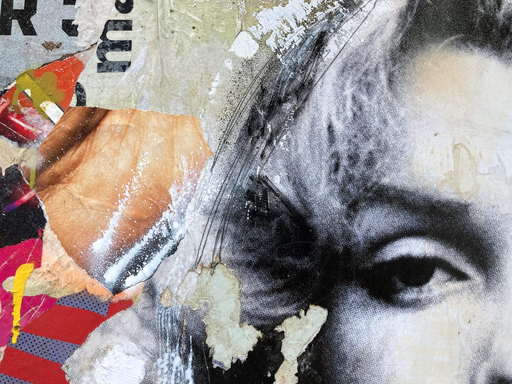 „I Defy Gravity“ Marilyn Monroe Porträt Pop Art Street Art Buntes Gemälde im Angebot 8