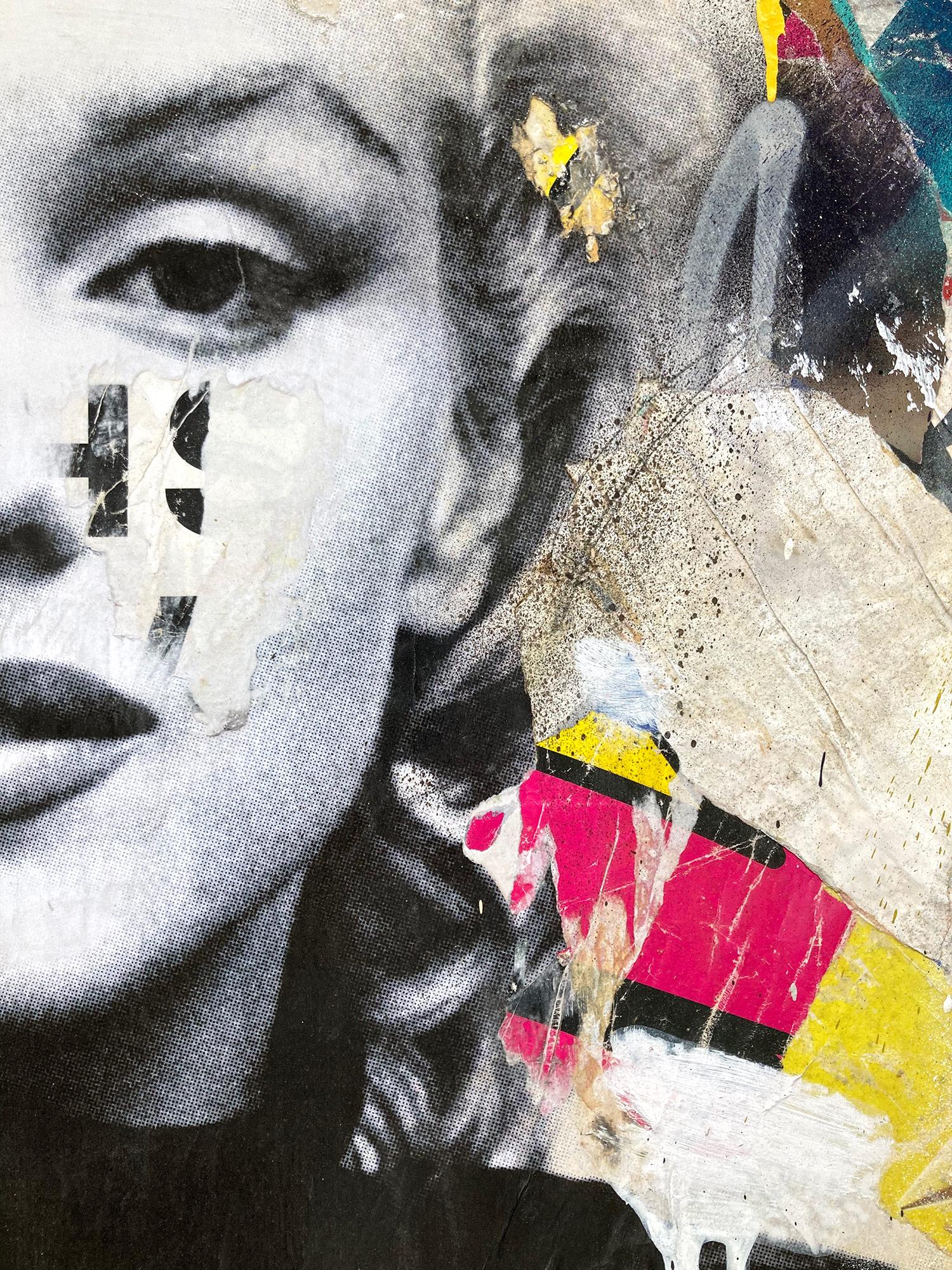 „I Defy Gravity“ Marilyn Monroe Porträt Pop Art Street Art Buntes Gemälde im Angebot 2