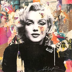 "I Defy Gravity" Marilyn Monroe Portrait Pop Art Street Art Colorful Painting