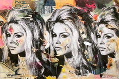 "Searching" Portrait Brigitte Bardot Pop Art Street Art Painting Brigitte Barot