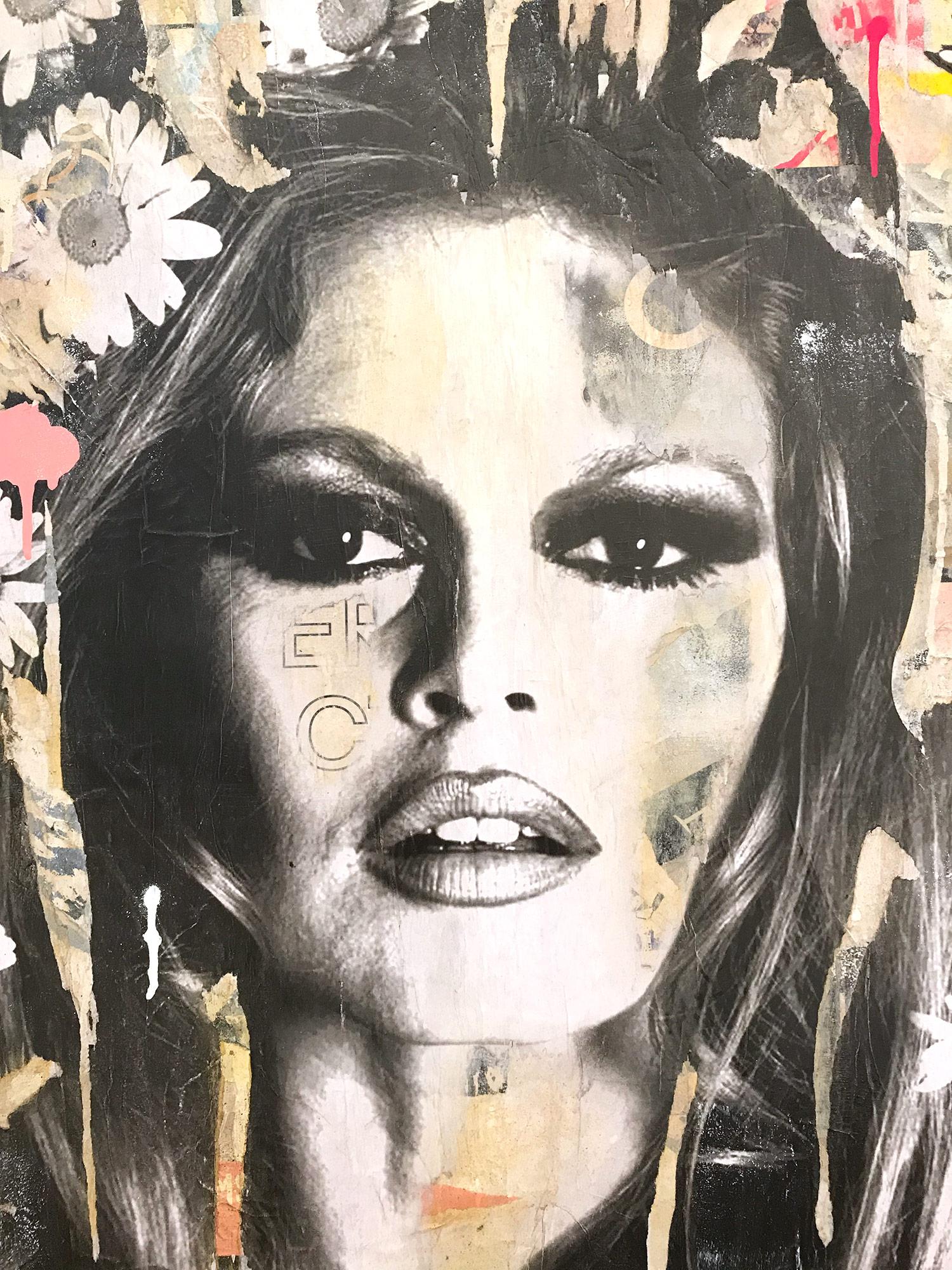 She's Your Friend, Pop Art Portrait of Brigitte Bardot - Painting by Gieler