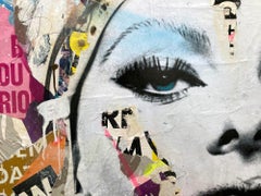 "Sophia" Sophia Loren Colorful Pop Art Portrait Décollage Painting on Canvas